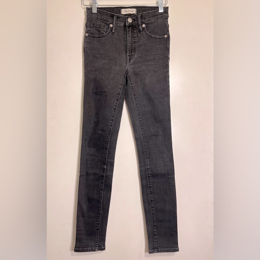 Madewell 9" High Rise Skinny Dark Gray Jeans
